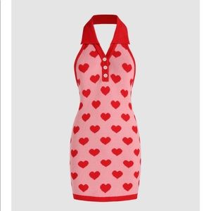 Mini Heart Halter Dress